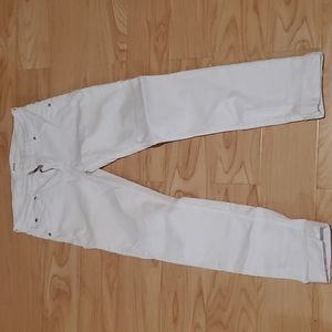 Hudson Crop White Jeans